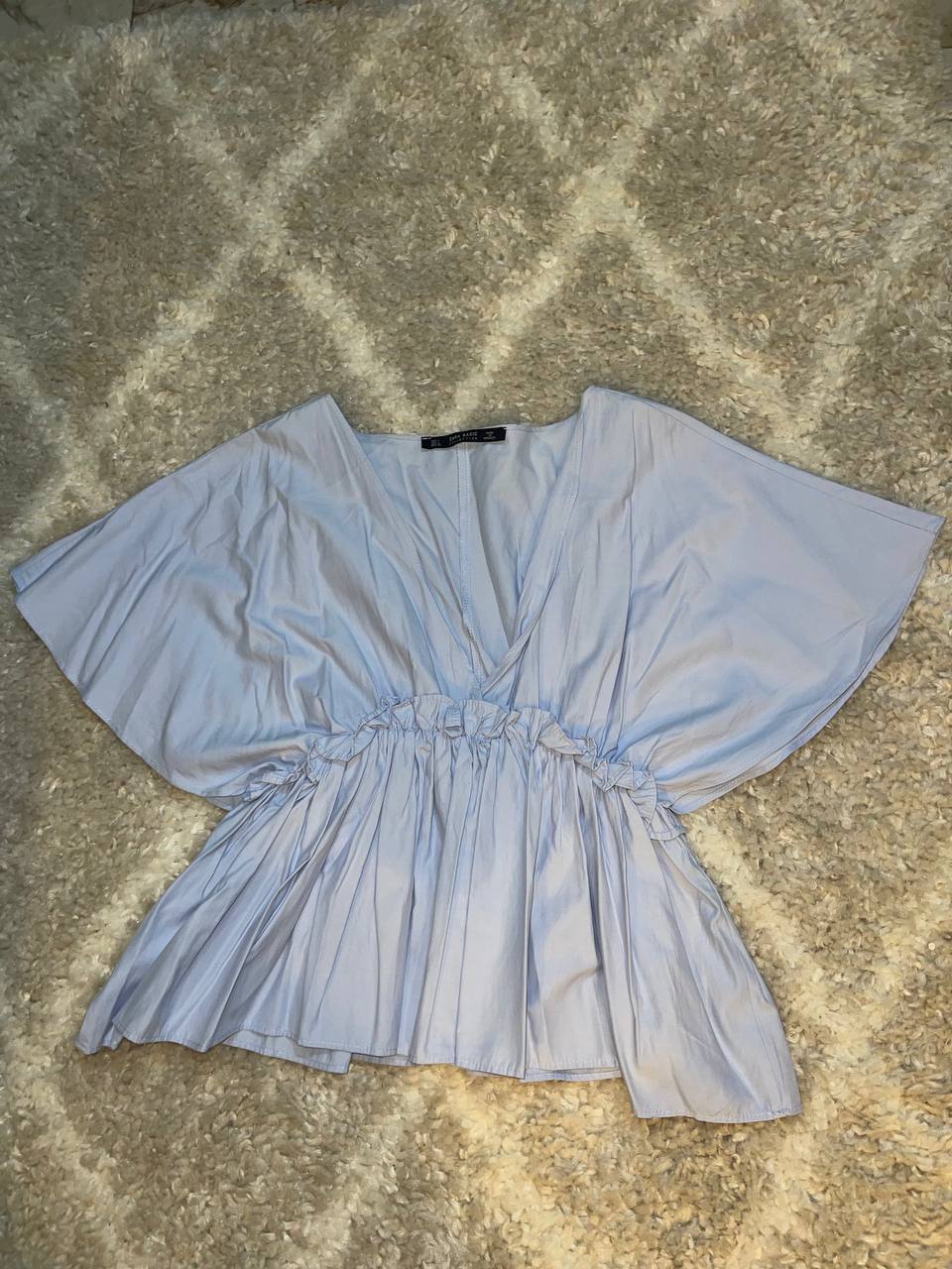 Mignon petit Haut de couleur bleu ciel