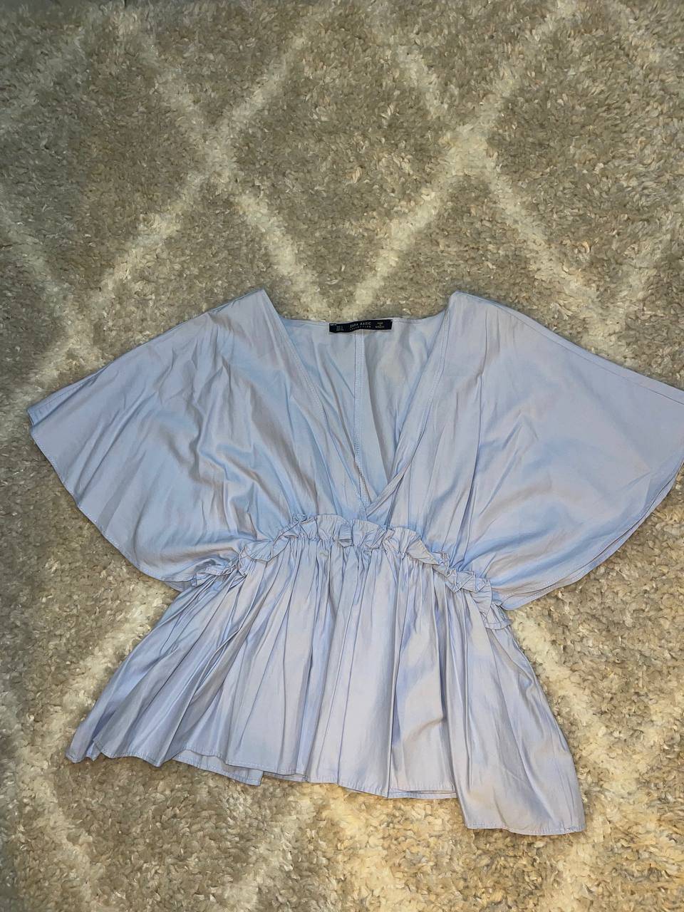 Mignon petit Haut de couleur bleu ciel